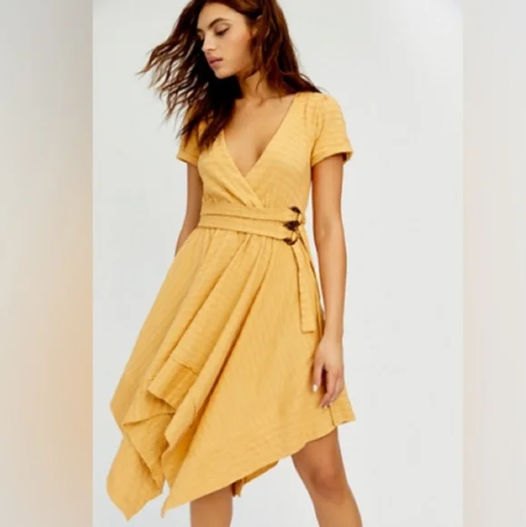 sachin and babi light blue dress Handkerchief Hem Midi Dress